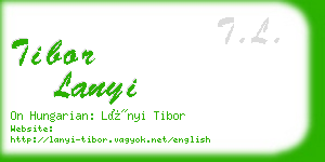 tibor lanyi business card